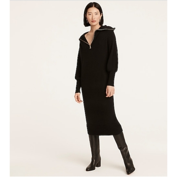 J. Crew Dresses & Skirts - 3. J.Crew Half-zip sweater-dress in supersoft yarn